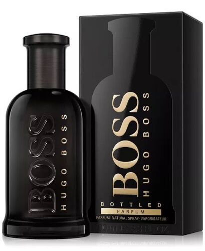 Hugo Boss bottled perfume with packaging on a white background