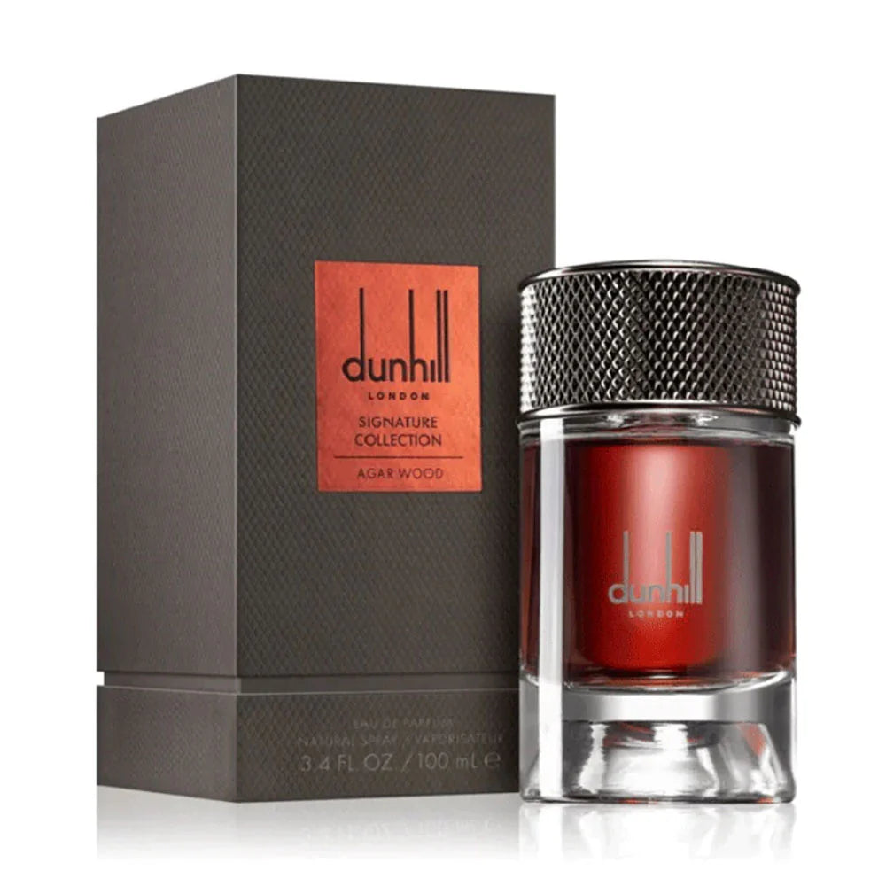 Dunhill perfume bottle and packaging on a white background