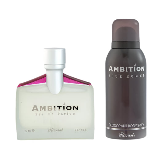 Rasasi Ambition Eau De Perfum For Men 70 ML + Deodorant Spray 150 ML