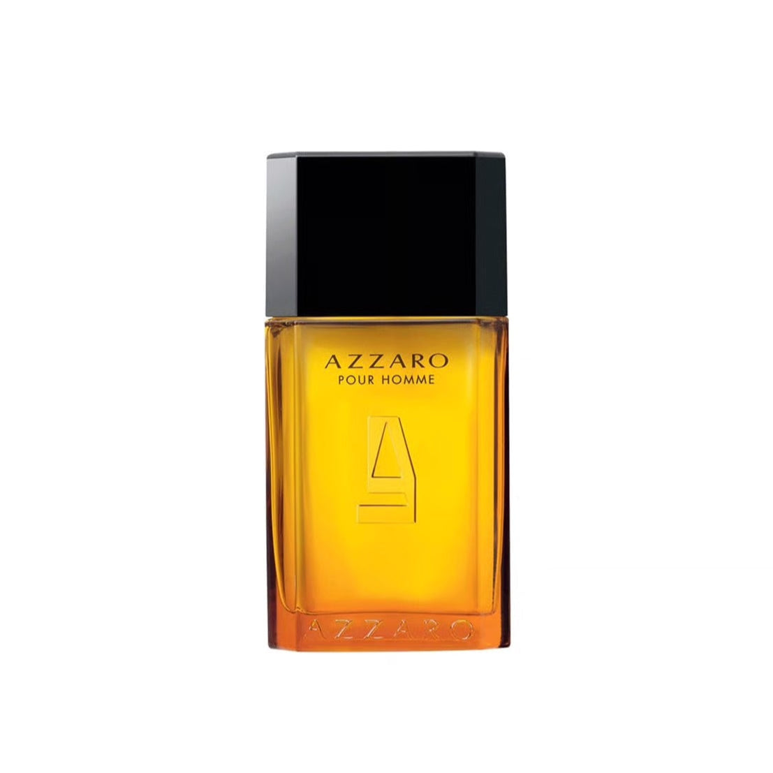 Azzaro Pour Homme perfume bottle on a white background