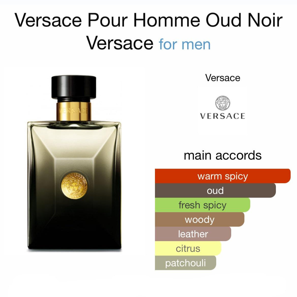 Versace Oud Noir Eau De Parfum For Men 100 ML