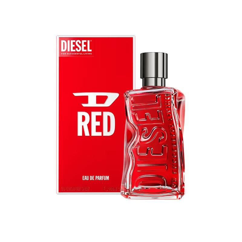 Diesel Red Eau de Parfum bottle and packaging on a white background