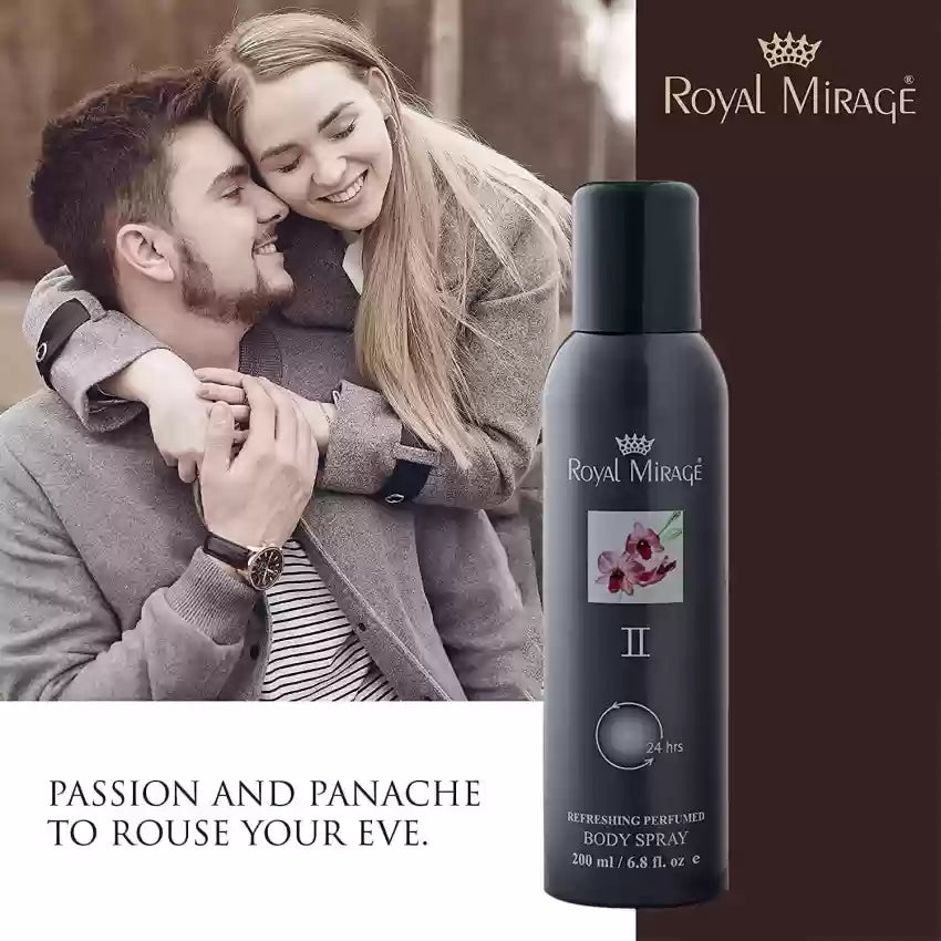 Royal Mirage II Long Lasting Deodorant Spray for Men & Women 200 ML