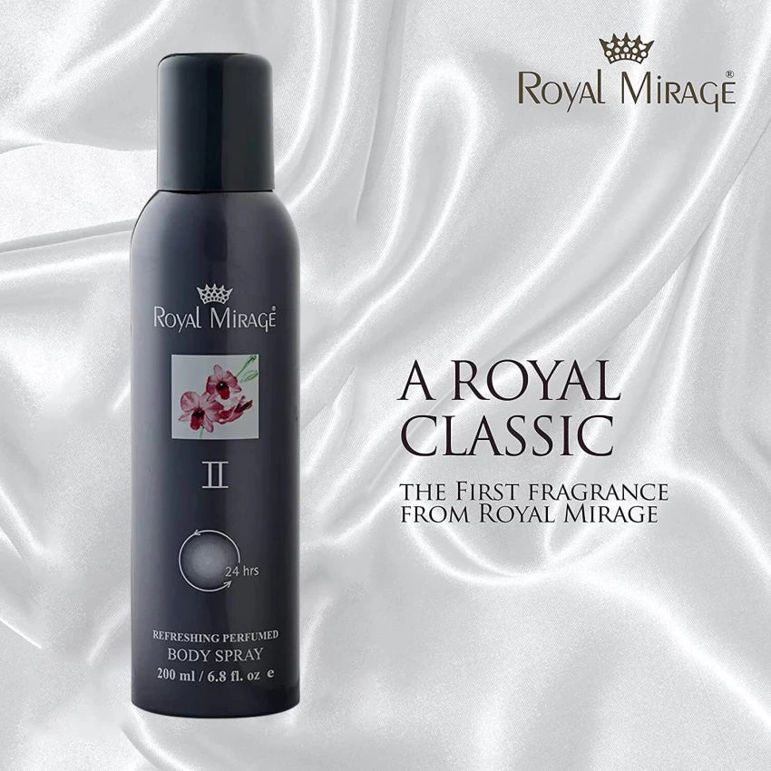 Royal Mirage II Long Lasting Deodorant Spray for Men & Women 200 ML