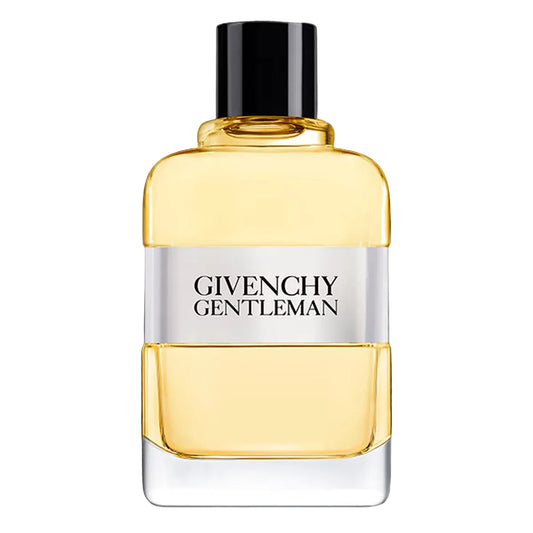 Givenchy Gentleman perfume bottle on a black background