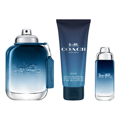 Coach Blue Men Gift Set Eau De Toilette 100 ML + 15 ML + Shower Gel 100 ML