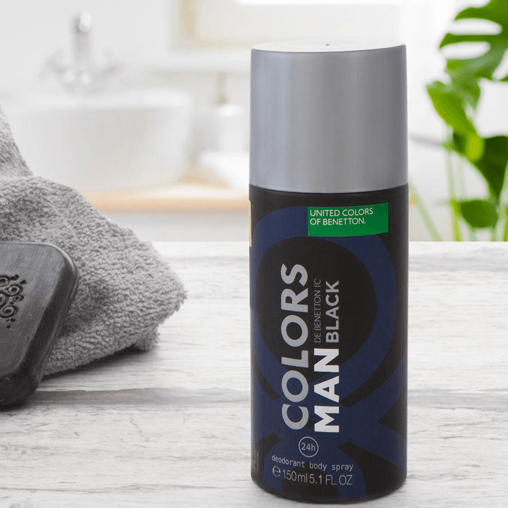 United Colors Of Benetton Man Black Deodorant Spray for man 150 ML