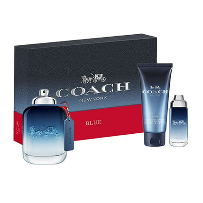 Coach Blue Men Gift Set Eau De Toilette 100 ML + 15 ML + Shower Gel 100 ML