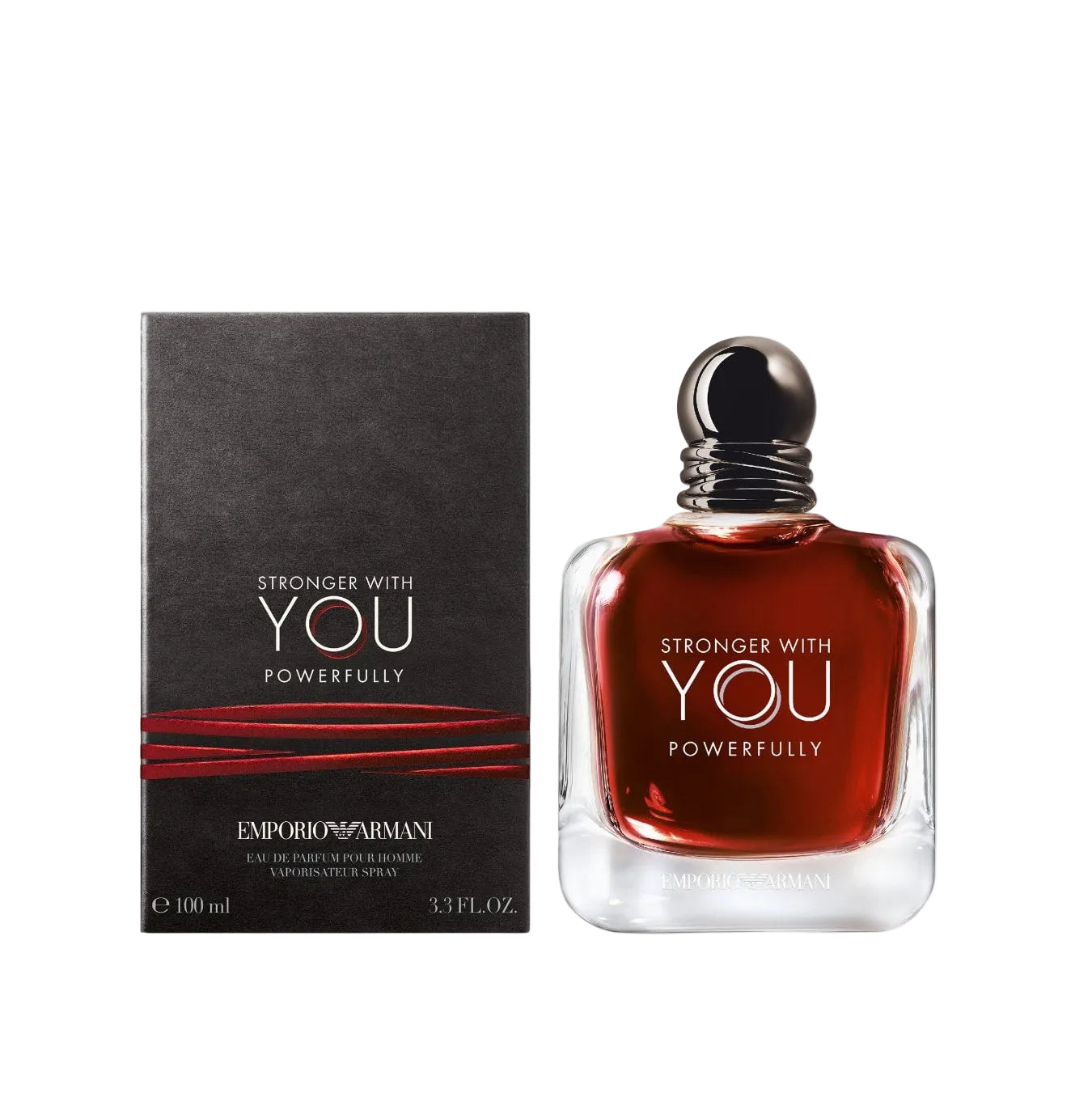 Emporio Armani perfume bottle and packaging on a white background