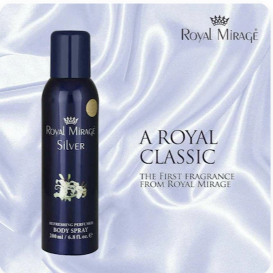 Royal Mirage Silver Deodorant Spray for Men & Women 200 ML