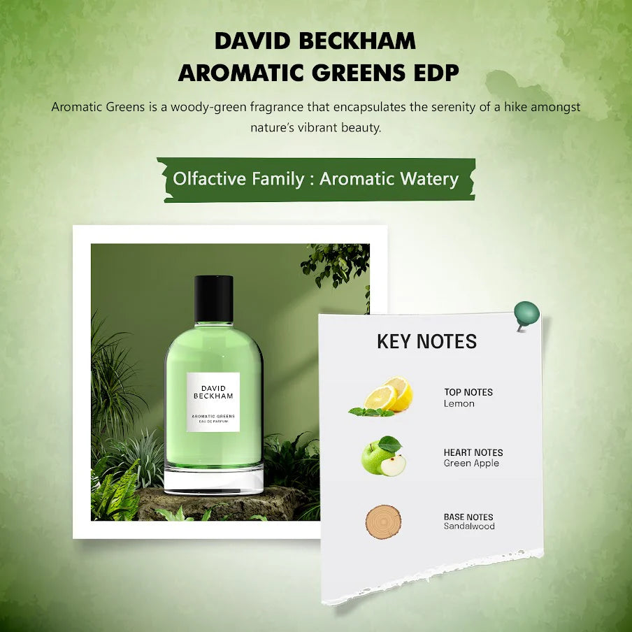 David Beckham Aromatic Greens Eau De Parfum For Men 100 ML