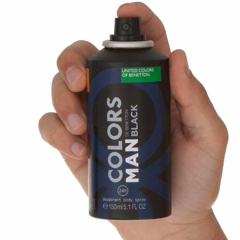 United Colors Of Benetton Man Black Deodorant Spray for man 150 ML