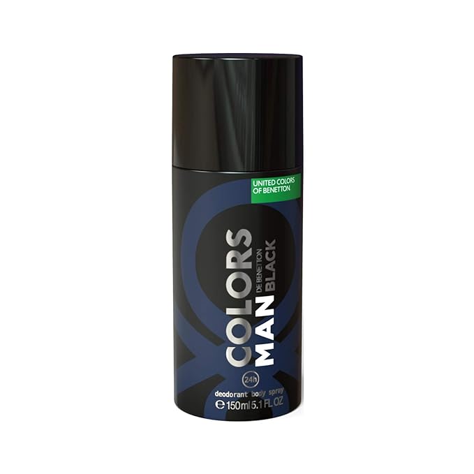 United Colors Of Benetton Man Black Deodorant Spray for man 150 ML