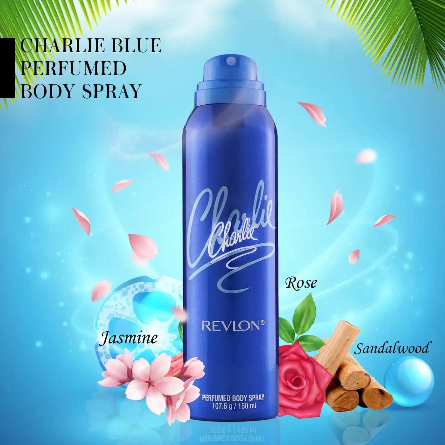 Revlon Charlie Blue Deodorant Spray for Women 150 ML