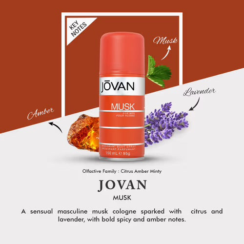 Jovan Musk Deodorant Spray For Men 150 ML