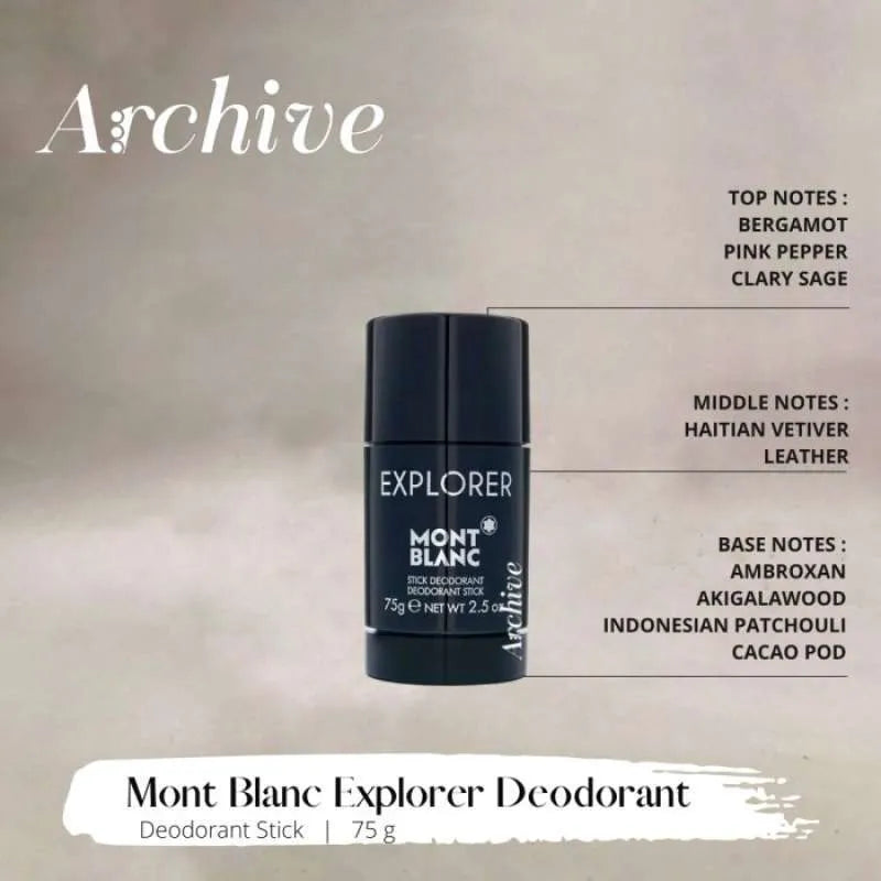 Montblanc Explorer Deodorant Stick For Men 75 G