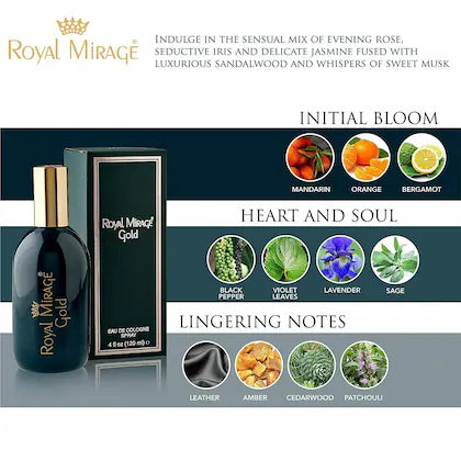 Royal Mirage Gold Eau De Cologne for Men 120 ML