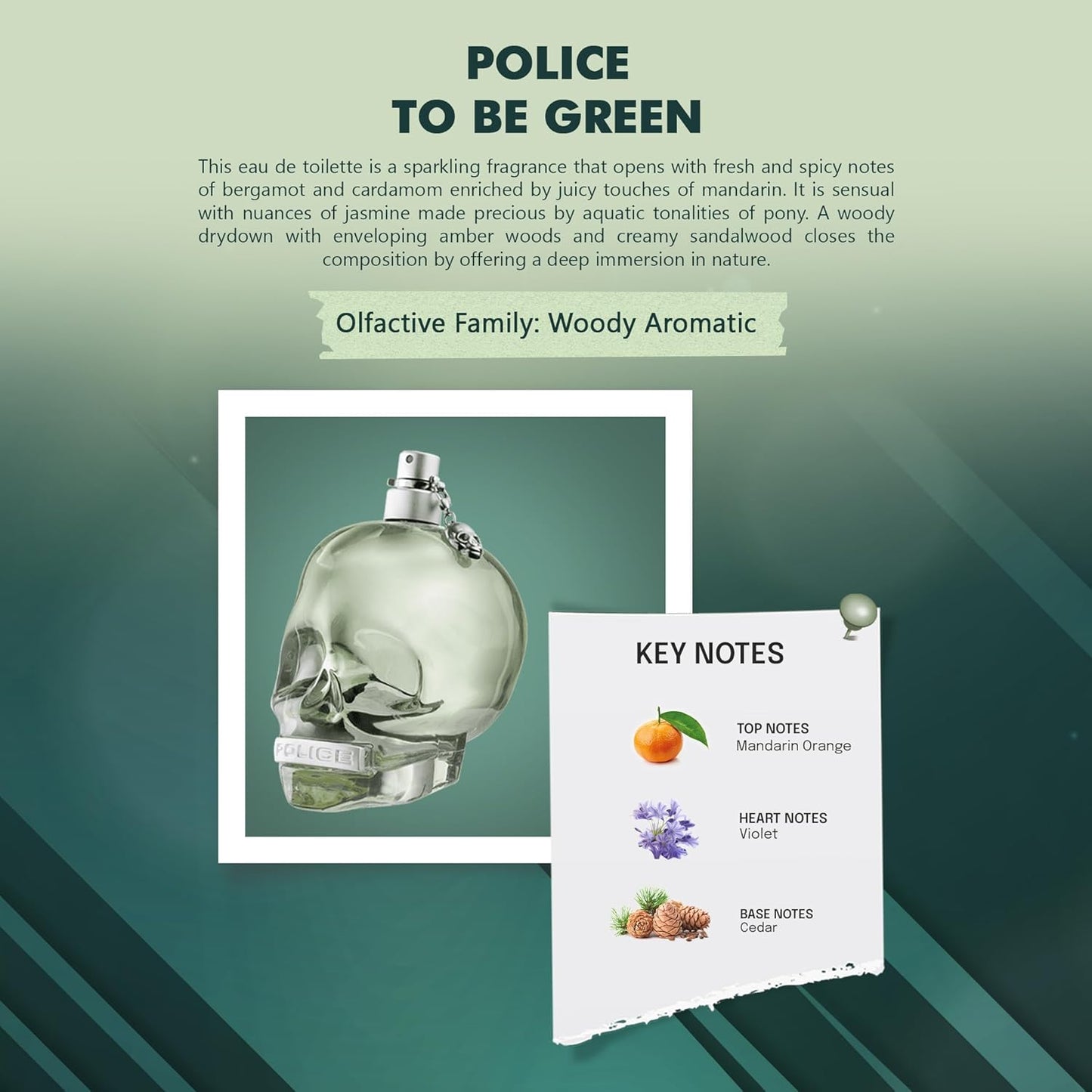 Police To Be Green Eau De Toilette For Men 125 ML