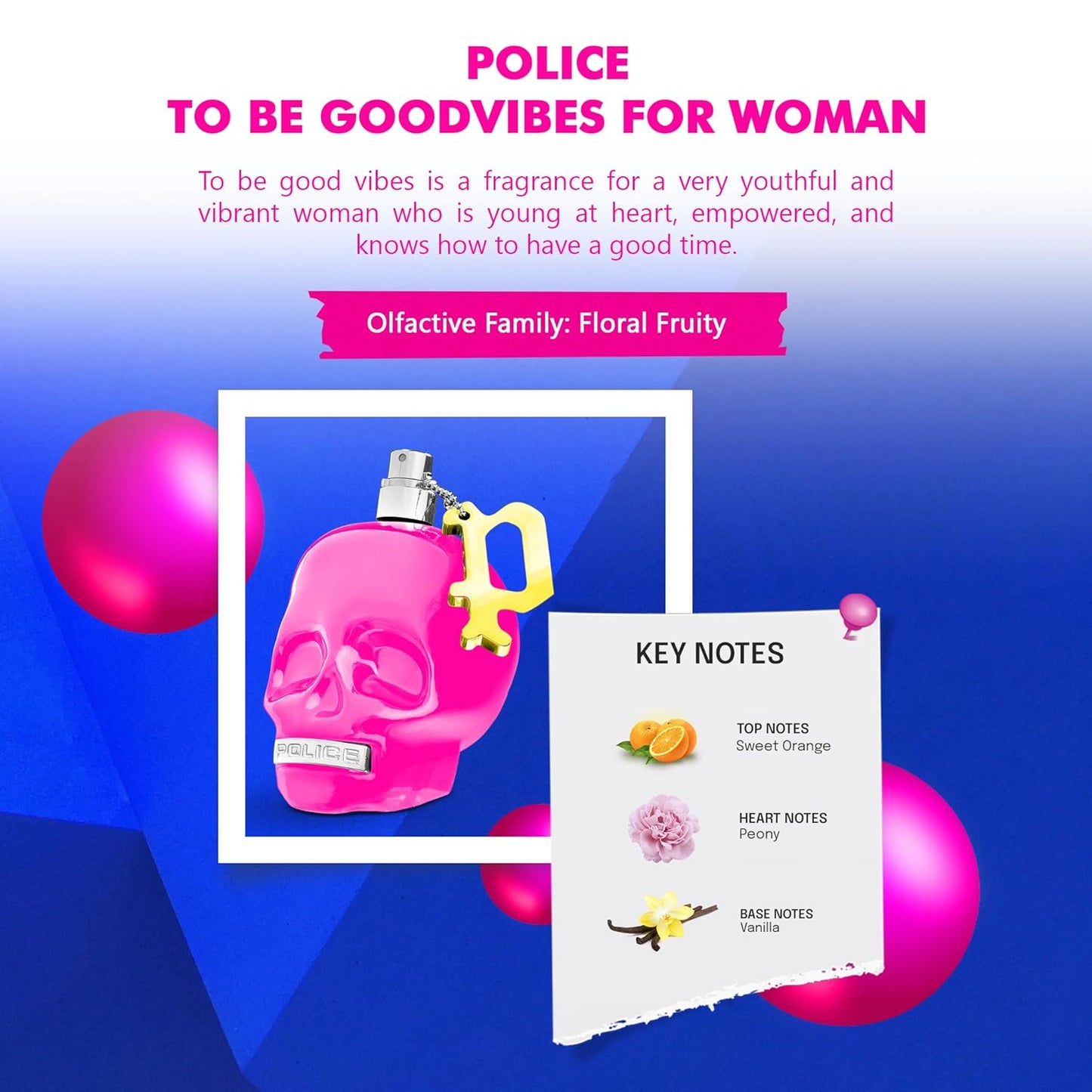 Police To Be Goodvibes Eau De Parfum for Women 125 ML