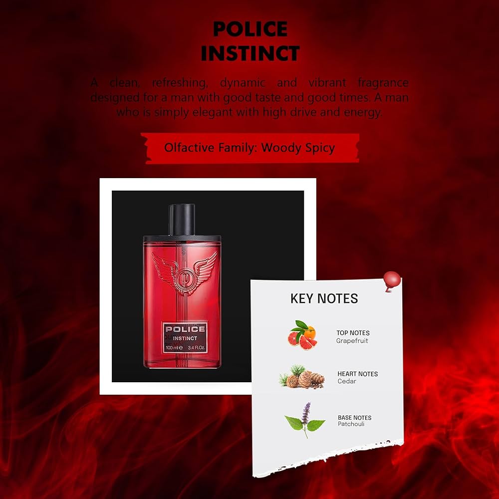 Police Instinct Eau De Toilette For Men 100 ML