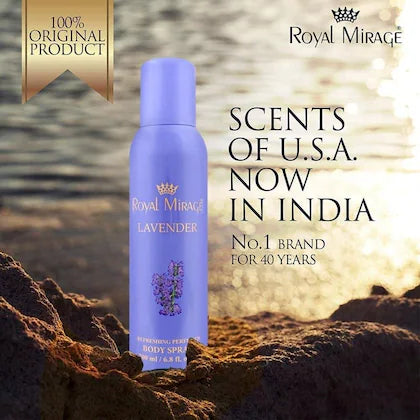 Royal Mirage Lavender Deodorant Spray for Men & Women 200 ML