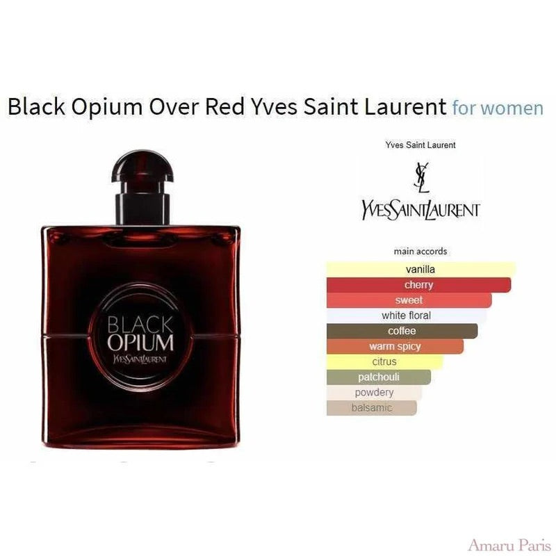 YSL Yves Saint Laurent Black Opium Over Red Eau De Parfum for Women 90 ML