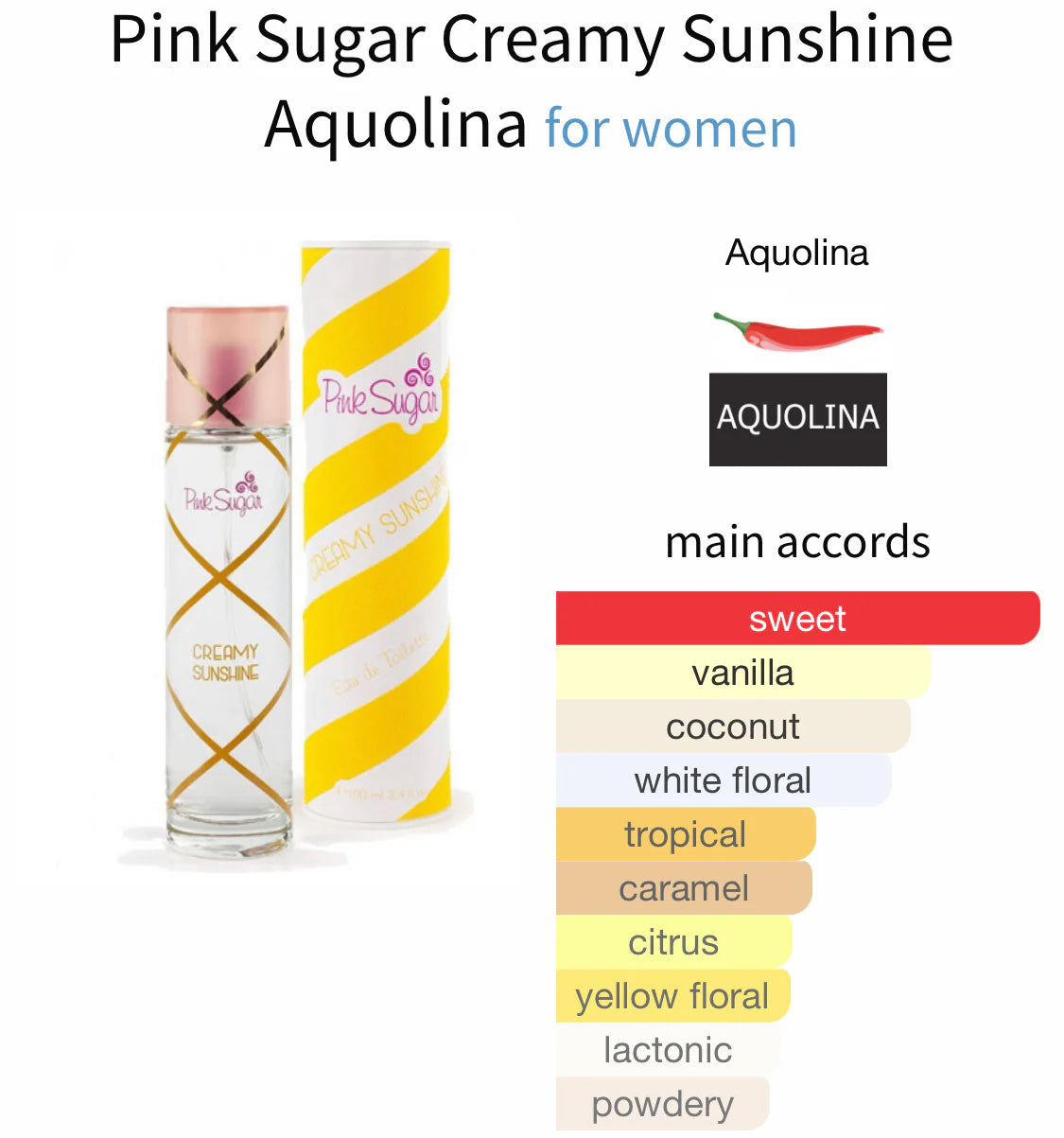 Aquolina Pink Sugar Creamy Sunshine Eau De Toilette for Women 100 ML