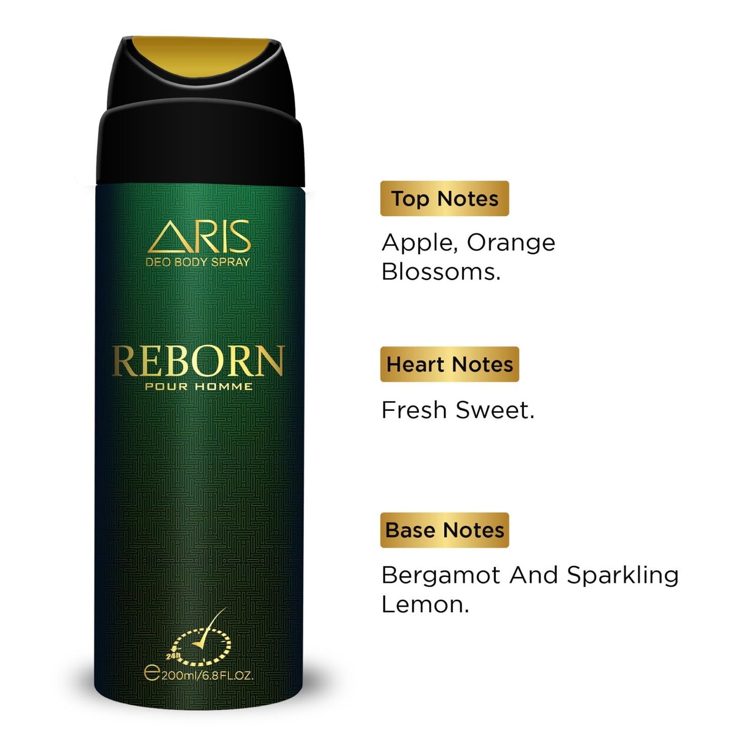 Aris Reborn Deodorant Spray for Men 200 ML