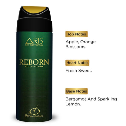 Aris Reborn Deodorant Spray for Men 200 ML