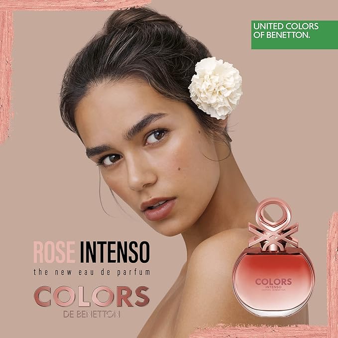 United Colors of Benetton Woman Rose Intenso Eau De Parfum For Women 80 ML