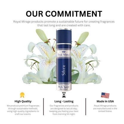 Royal Mirage Silver Deodorant Spray for Men & Women 200 ML