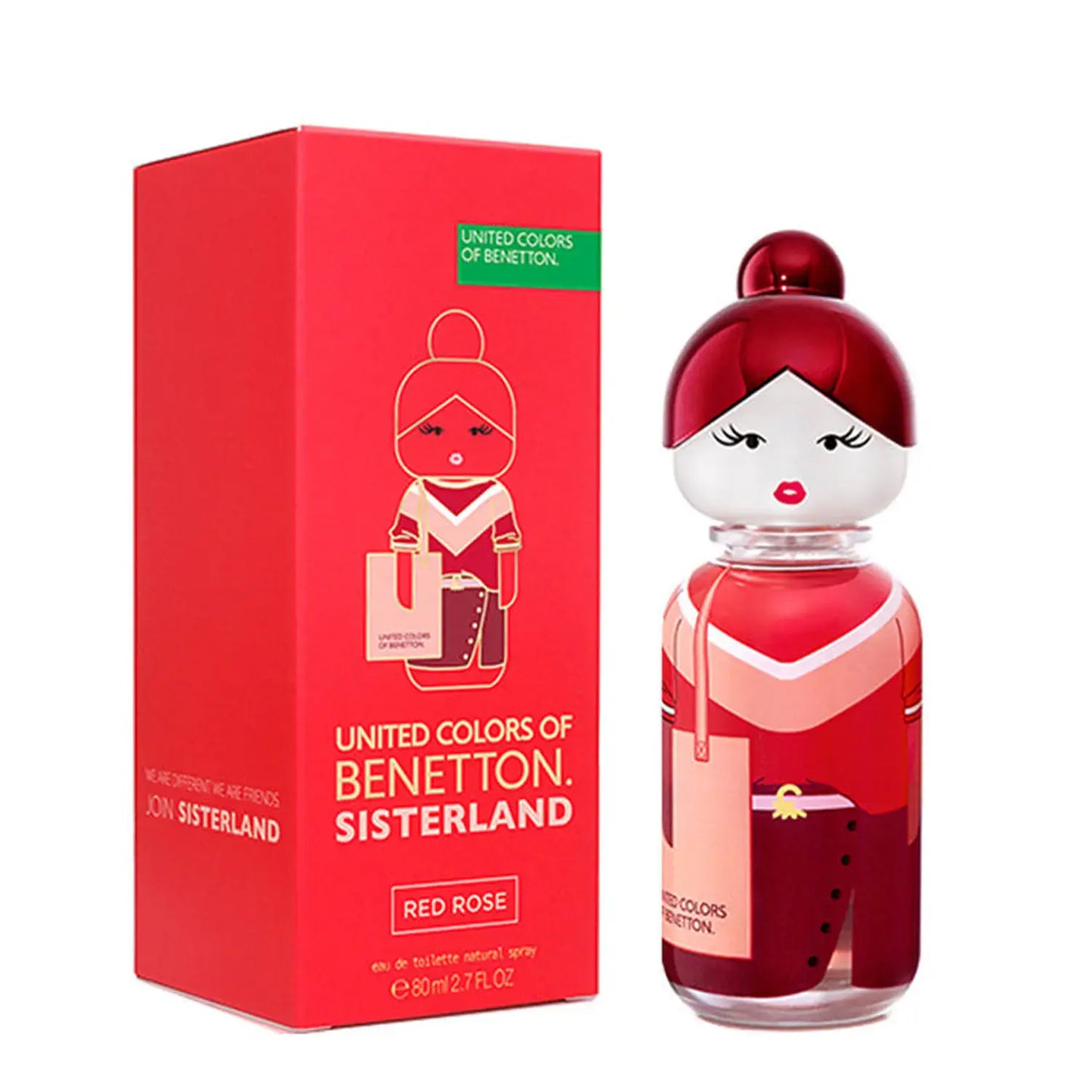 United Colors of Benetton Sisterland Red Rose Eau De Toilette For Women 80 ML