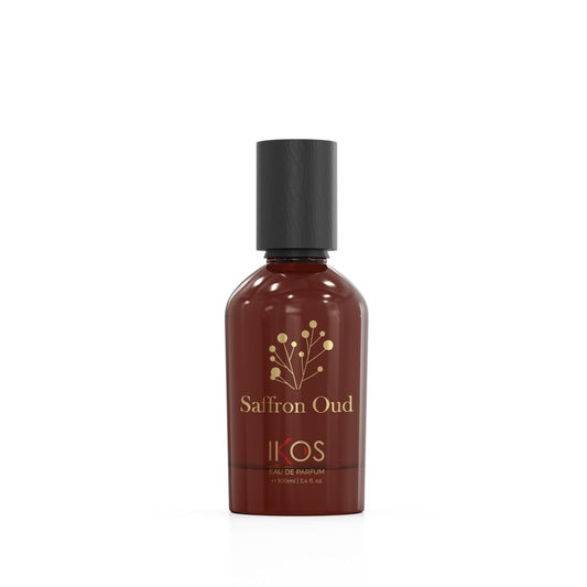Ikos Saffron Oud Eau De Parfum For Men & Women 100 ML With Free Portable Atomizer Inside