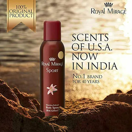 Royal Mirage Sport Deodorant Spray for Men 200 ML