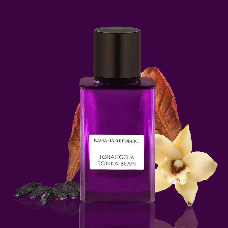 is banana republic tobacco and tonka bean for men & perfume Juicy top notes of Mirabelle plum and Anjou pear round out the fragrance with a fruity accord banana republic tobacco tonka Banana