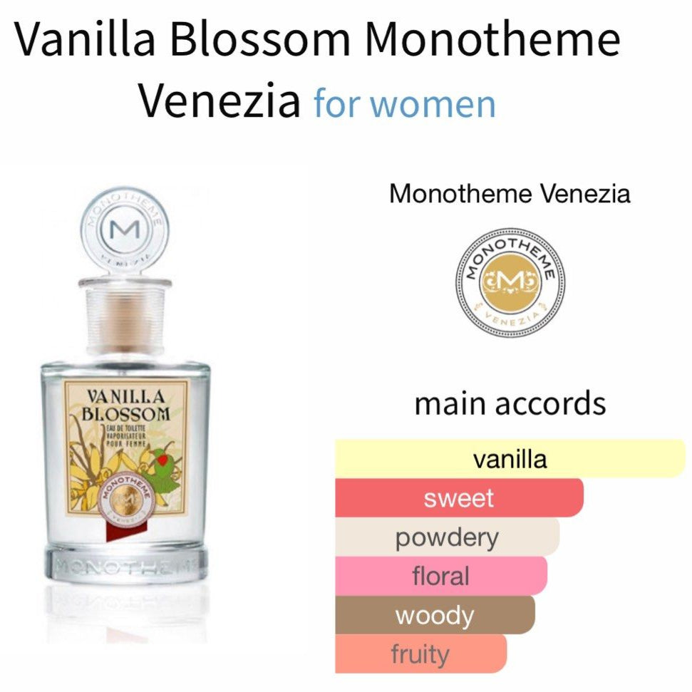 Monotheme Vanilla Blossom Eau De Toilette for Women 100 ML